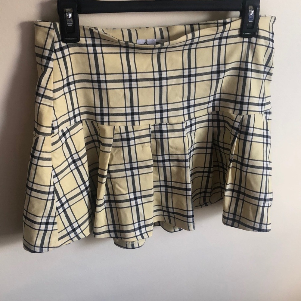 Yellow Plaid Garage Skirt